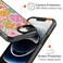 Rosarnnah Compatible for iPhone 16E Case Cute Durable Shockproof 66 ft Drop Impact Phone Case Black Funny Passion Flower Design for iPhone 16 SE 4 61