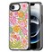 Rosarnnah Compatible for iPhone 16E Case Cute Durable Shockproof 66 ft Drop Impact Phone Case Black Funny Passion Flower Design for iPhone 16 SE 4 61