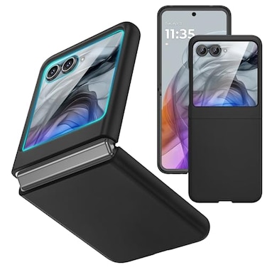 Ruky for Motorola Razr 202620252024 Case Not fit Ultra or Plus with Builtin Screen Protector Support Wireless Charging Slim Razr 2026 Case UltraThin Phone Case for Moto Razr 20242025Black
