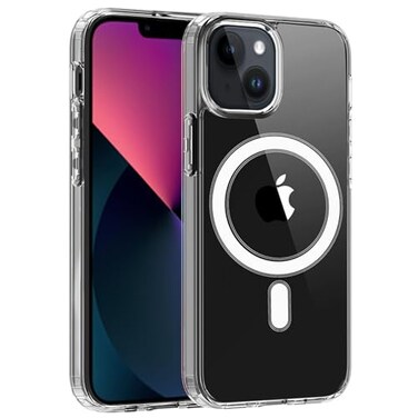 S. Tedazo S Tedazo Magnetic Clear for iPhone 13 Mini Case Compatible with Magsafe Wireless Charging AntiYellow Shockproof and Military Drop Protection Transparent Phone Case for iPhone 13 MiniClear
