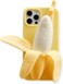 SGVAHY Cute Case for iPhone 14 Unique Kawaii Funny Cover Cartoon Banana Soft Silicone Rubber Shockproof Protective Case for Girls Women