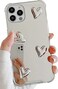 Shinymore for iPhone 11 Pro Max CaseFlexible Cute Heart Soft Silicone Clear Makeup Mirror Women Girls Shockproof Protect Cover