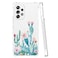 Sidande Case for Galaxy A32 4G Case Samsung A32 4G SMA325F Case for Girls Women Clear Floral Soft Flexible TPU Slim Phone Protective Case Cover for Samsung Galaxy A32 4G Cactus
