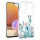 Sidande Case for Galaxy A32 4G Case Samsung A32 4G SMA325F Case for Girls Women Clear Floral Soft Flexible TPU Slim Phone Protective Case Cover for Samsung Galaxy A32 4G Cactus