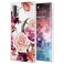 Sidande Case for Galaxy Note 10 Plus Case Samsung Note 10 Plus 5G Case for Girls Women Shockproof Clear Soft TPU Slim Phone Protective Case Cover for Samsung Galaxy Note 10 Plus Purple Flower