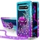 Silverback for Samsung Galaxy S10 Plus Case Moving Liquid Holographic Glitter Case with Ring Stand Girls Women Bling Diamond Slim Protective Case for Galaxy S10 Purple