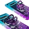 Silverback for Samsung Galaxy S10 Plus Case Moving Liquid Holographic Glitter Case with Ring Stand Girls Women Bling Diamond Slim Protective Case for Galaxy S10 Purple