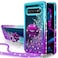 Silverback for Samsung Galaxy S10 Plus Case Moving Liquid Holographic Glitter Case with Ring Stand Girls Women Bling Diamond Slim Protective Case for Galaxy S10 Purple