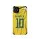 Slrioks Neymar Jersey Phone Case Creative Soccer Case for iPhone XR Thin Soft Imitation Leather Shockproof