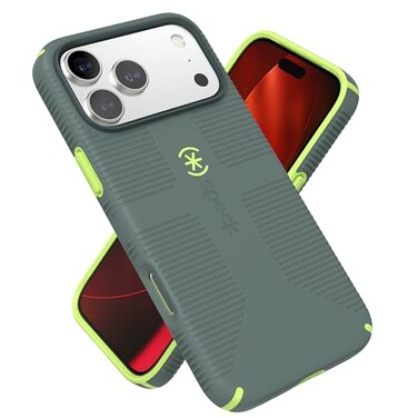 Speck CANDYSHELL Grip MS Case for iPhone 17 Pro Max NEO DRABGlow Green Slim Protective Grip Drop Protection MagSafe Compatible