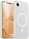 SPIDERCASE for iPhone 16e Case for iPhone 17e Case Magnetic Translucent Matte Case with 2PCS Tempered Glass Screen Protector Slim Phone Case for iPhone 16E17E 61 Antique White