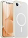 SPIDERCASE for iPhone 16e Case for iPhone 17e Case Magnetic Translucent Matte Case with 2PCS Tempered Glass Screen Protector Slim Phone Case for iPhone 16E17E 61 Antique White