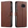 STARSHOP Compatible with Samsung Galaxy S7 Phone Case Cover with Tempered Glass Screen Protector Included PU Leather Wallet Shockproof Kickstand Card Slots Magnet Closure Brown