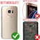 STARSHOP Compatible with Samsung Galaxy S7 Phone Case Cover with Tempered Glass Screen Protector Included PU Leather Wallet Shockproof Kickstand Card Slots Magnet Closure Brown