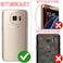 STARSHOP Compatible with Samsung Galaxy S7 Phone Case Cover with Tempered Glass Screen Protector Included PU Leather Wallet Shockproof Kickstand Card Slots Magnet Closure Brown