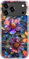 STARVIP for iPhone 17 Pro Max Case Wireless Charging CompatibleDualLayer Protection with Cute Wildflower Design Soft Silicone Hard Shell Chic Phone Cover for Women Vibrant Defined Blossoms