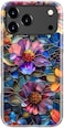 STARVIP for iPhone 17 Pro Max Case Wireless Charging CompatibleDualLayer Protection with Cute Wildflower Design Soft Silicone Hard Shell Chic Phone Cover for Women Vibrant Defined Blossoms