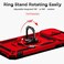 SunStory Compatible with iPhone XR Case with HD Screen Protector Slide Camera Cover Rotated Ring Kickstand MilitaryGrade Phone Case for iPhone XRRed