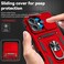 SunStory Phone Case for iPhone 16 Plus Case with HD Screen Protector Slide Camera Cover Rotated Ring Kickstand MilitaryGrade Phone Case for iPhone 16 Plus 67 Red