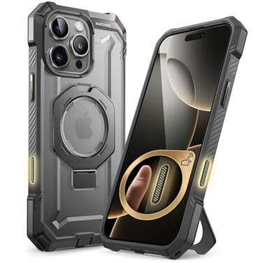 SUPCASE for iPhone 16 Pro Max Case with Camera Control Capture Button Unicorn Beetle Grip Builtin Stand Compatible with MagSafe Heavy Duty Magnetic Phone Case for iPhone 16 Pro Max Gray