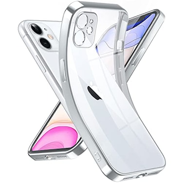 Supdeal Crystal Clear Case for iPhone 11 Not Yellowing Camera Protection Military Grade Drop Tested Transparent Shockproof Protective Soft Silicone Slim Cover 61 inch Silver