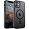 SUPFINE Magnetic for iPhone 12 Mini Case iPhone 13 Mini Case Compatible with MagSafe Military Grade Drop Protection Slim Translucent Matte Shockproof Phone CoverBlack