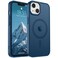 SUPFINE Magnetic for iPhone 15 Plus Case iPhone 14 Plus Case Compatible with MagSafeMilitary Grade Drop Protection Translucent with AntiFingerprint Phone CaseDeep Blue