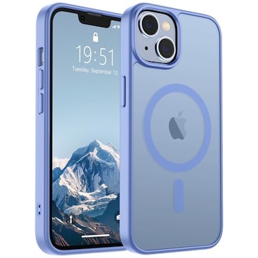 SUPFINE Magnetic for iPhone 15 Plus Case iPhone 14 Plus CaseCompatible with MagSafeMilitary Grade Drop Protection Slim Translucent Shockproof Phone Case Blue Purple