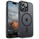 SUPFINE Magnetic for iPhone 15 Pro Case Compatible with MagSafe Military Grade Drop Protection Translucent Matte Shockproof Phone Cover Black