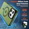 SUPFINE Magnetic for iPhone 16 Pro Max Case Compatible with MagSafe Military Grade Drop Protection Slim Translucent Matte Shockproof with AntiFingerprint Phone Case Cangling Green