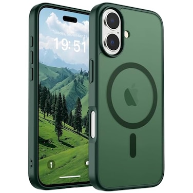 SUPFINE Magnetic for iPhone 17 Case Compatible with MagSafeMilitary Grade Drop Protection Translucent Matte Shockproof with AntiFingerprint Phone Cover 2025Forest Green