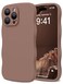 SuydanBox Magnetic for iPhone 15 Pro Max Case Full Camera ProtectionCompatible with MagSafe Cute Wave Frame Silicone Shockproof Protective Phone Case for iPhone 15 Pro Max 67Brown
