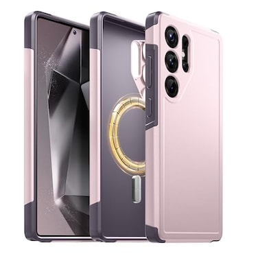 SuydanBox Magnetic for Samsung Galaxy S25 Ultra Case Compatible with MagSafe Privacy Screen Protector Slim Military Grade Protection Shockproof Phone Case for Galaxy S25 Ultra 68 Pink