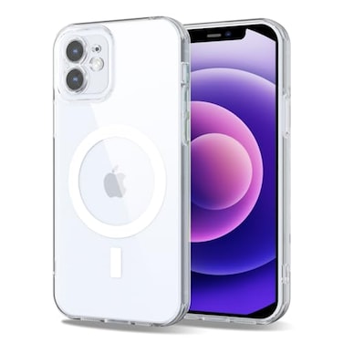 Svanove for iPhone 12 Mini Case Clear Compatible with Magsafe Silicone Transparent Thin Magnetic Mag Safe Case Cute Girly Aesthetic Trendy Slim Hard Rubber Camera Cover Protection Clear