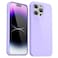 Svanove for iPhone 14 Pro Max Case Silicone Glossy Soft Rubber Gel Jelly Cute Protective Plastic Simple Plain Phone Case Cover for Women Girl Slim Thin Flexible TPU Lilac Purple Lavender
