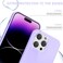 Svanove for iPhone 14 Pro Max Case Silicone Glossy Soft Rubber Gel Jelly Cute Protective Plastic Simple Plain Phone Case Cover for Women Girl Slim Thin Flexible TPU Lilac Purple Lavender