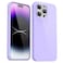 Svanove for iPhone 14 Pro Max Case Silicone Glossy Soft Rubber Gel Jelly Cute Protective Plastic Simple Plain Phone Case Cover for Women Girl Slim Thin Flexible TPU Lilac Purple Lavender