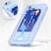 Svanove for iPhone 14 Pro Max Wallet Case with Card Holder Cute Girly Clear Credit Card Slot Case Thin Slim Silicone Rubber Transparent Hard Shell Camera Cover for Women Men Light Blue