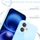 Svanove for iPhone 16 Case Silicone Glossy Soft Rubber Gel Jelly Cute Protective Plastic Simple Plain Phone Case Cover for Women Girl Slim Thin Flexible Shockproof TPU Light Blue