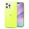 Svanove for iPhone 16 Pro Clear Case Rectangle Edge Transparent Aesthetic Trendy Girly Neon Bright Silicone Rubber Phone Case for Women Thin Slim TPU Bumper Protective Cover Neon Green