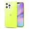 Svanove for iPhone 16 Pro Clear Case Rectangle Edge Transparent Aesthetic Trendy Girly Neon Bright Silicone Rubber Phone Case for Women Thin Slim TPU Bumper Protective Cover Neon Green