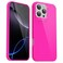 Svanove for iPhone 16 Pro Max Case Silicone Glossy Soft Rubber Gel Jelly Cute Protective Plastic Simple Plain Phone Case Cover for Women Girl Slim Thin Flexible Shockproof TPU Neon Hot Pink