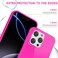 Svanove for iPhone 16 Pro Max Case Silicone Glossy Soft Rubber Gel Jelly Cute Protective Plastic Simple Plain Phone Case Cover for Women Girl Slim Thin Flexible Shockproof TPU Neon Hot Pink