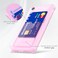 Svanove for iPhone SE Wallet Case 2nd 3rd Generation iPhone 78 Case with Card Holder Cute Girly Clear Credit Card Slot Thin Slim Silicone Transparent Hard Shell Camera Cover for Women Light Pink