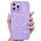 Svanove Glitter Case for iPhone 14 Pro Phone Case Magnetic Compatible with Magsafe Sparkle Bling Shiny Sparkly Cute Girly Design Bright Trendy Aesthetic Hard Mag Cover for Women Purple Lavender