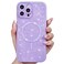 Svanove Glitter Case for iPhone 14 Pro Phone Case Magnetic Compatible with Magsafe Sparkle Bling Shiny Sparkly Cute Girly Design Bright Trendy Aesthetic Hard Mag Cover for Women Purple Lavender