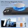 TaeliorTech Upgraded 360 Rotatable Magnetic Ring Stand for iPhone 15 Case 61Compatible with MagSafeMilitary Drop ProtectionShockproof Matte Translucent Case for iPhone 15 Phone CaseBlack