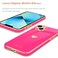 Teageo Compatible with iPhone 13 Case for Women Girl Cute LoveHeart Luxury Bling Plating Soft Back Cover Raised Full Camera Protection Bumper Silicone Shockproof Phone Case for iPhone 13 Hot Pink