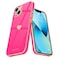 Teageo Compatible with iPhone 13 Case for Women Girl Cute LoveHeart Luxury Bling Plating Soft Back Cover Raised Full Camera Protection Bumper Silicone Shockproof Phone Case for iPhone 13 Hot Pink