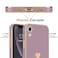 Teageo Compatible with iPhone Xr Case for Women Girl Cute LoveHeart Luxury Bling Plating Soft Back Cover Raised Full Camera Protection Bumper Silicone Shockproof Phone Case for iPhone Xr Lavender